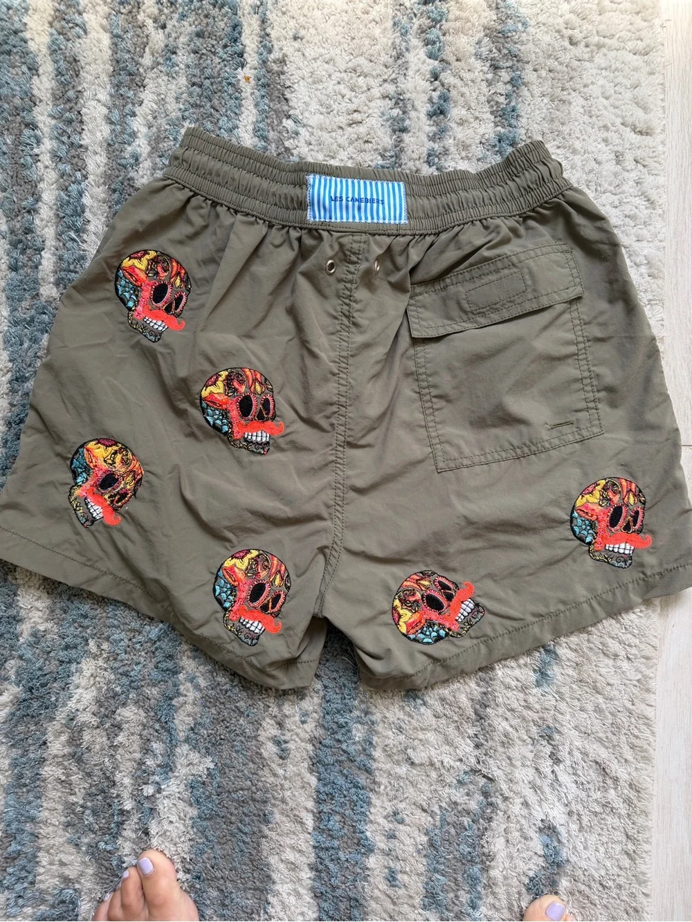 Men’s Les Canebiers Skull Swim Trunks size medium.
